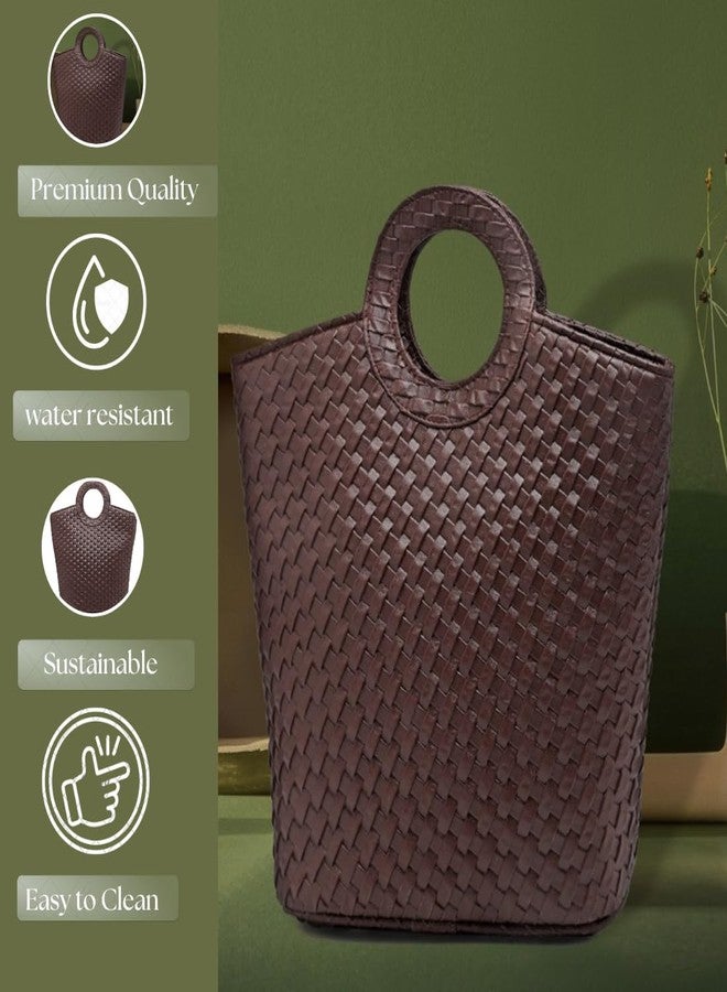 ENSAC woven style comfortable Polyester Handbag for men & women(LUNCHBASKET-CHATAIBROWN-1) - Image 2